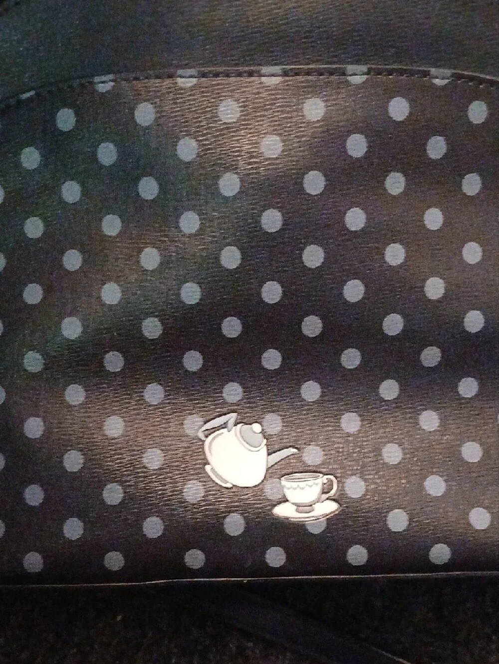 kate spade Black Polka Dot Alice in Wonderland Crossbody Bag